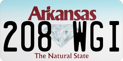 AR license plate 208WGI
