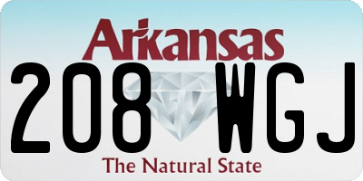AR license plate 208WGJ