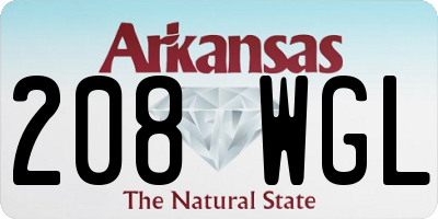 AR license plate 208WGL