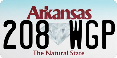 AR license plate 208WGP