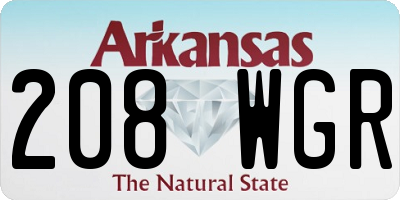 AR license plate 208WGR