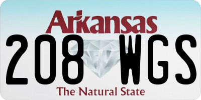 AR license plate 208WGS