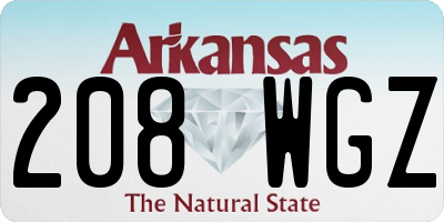 AR license plate 208WGZ