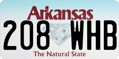 AR license plate 208WHB