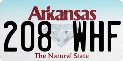 AR license plate 208WHF