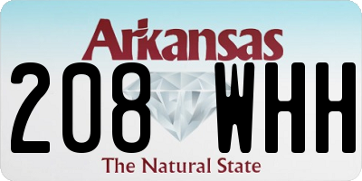 AR license plate 208WHH