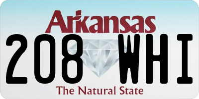 AR license plate 208WHI