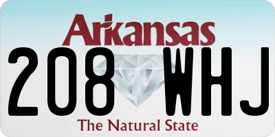AR license plate 208WHJ