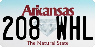 AR license plate 208WHL