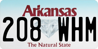 AR license plate 208WHM