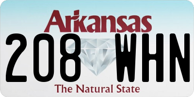 AR license plate 208WHN