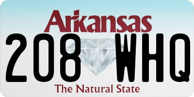 AR license plate 208WHQ