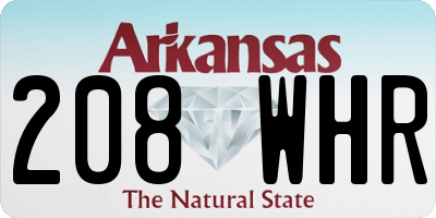 AR license plate 208WHR
