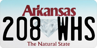 AR license plate 208WHS
