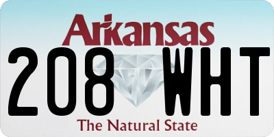 AR license plate 208WHT