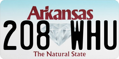 AR license plate 208WHU