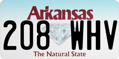 AR license plate 208WHV
