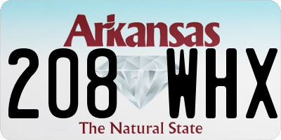 AR license plate 208WHX