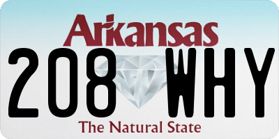 AR license plate 208WHY