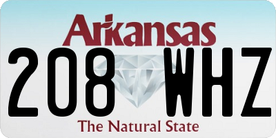 AR license plate 208WHZ