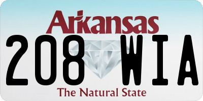 AR license plate 208WIA