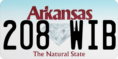 AR license plate 208WIB