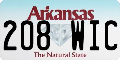 AR license plate 208WIC