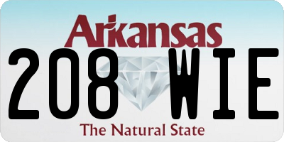 AR license plate 208WIE