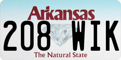 AR license plate 208WIK