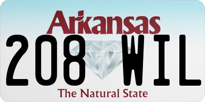 AR license plate 208WIL