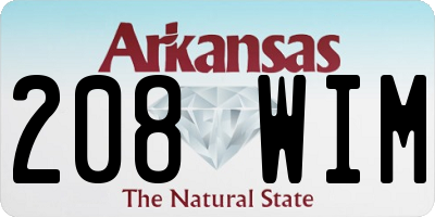 AR license plate 208WIM