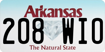 AR license plate 208WIO