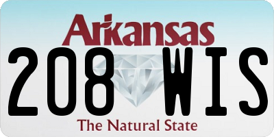 AR license plate 208WIS