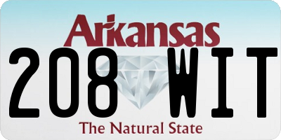 AR license plate 208WIT