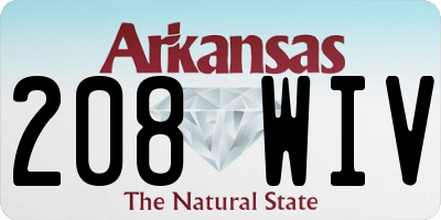 AR license plate 208WIV