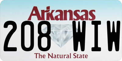 AR license plate 208WIW