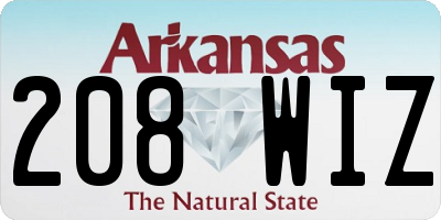 AR license plate 208WIZ