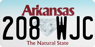 AR license plate 208WJC