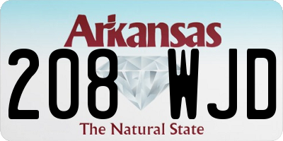 AR license plate 208WJD