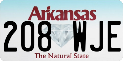 AR license plate 208WJE