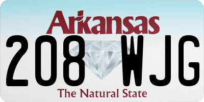 AR license plate 208WJG
