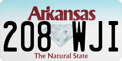 AR license plate 208WJI