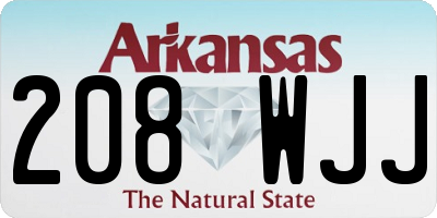AR license plate 208WJJ