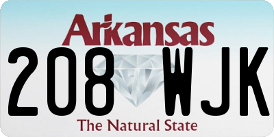 AR license plate 208WJK