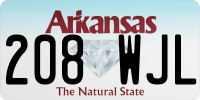 AR license plate 208WJL