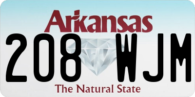 AR license plate 208WJM