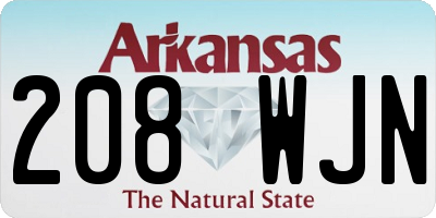 AR license plate 208WJN
