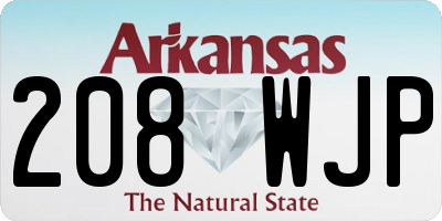 AR license plate 208WJP