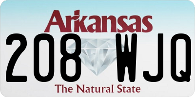 AR license plate 208WJQ