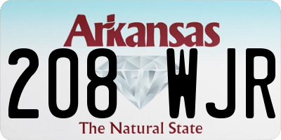AR license plate 208WJR